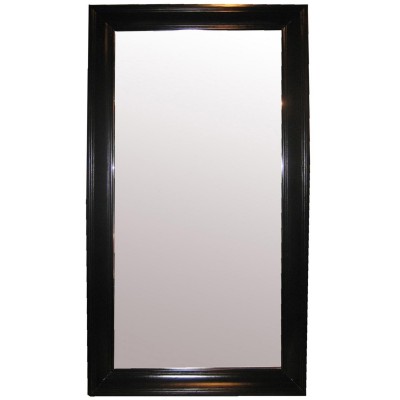 86" Tall Floor Mirror Solid Birch Wood Frame Colonial Hand Painted Black 7 Feet   332156205561